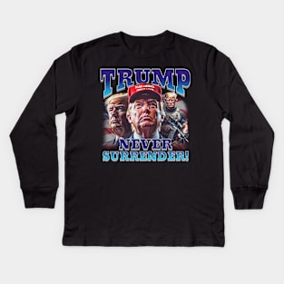 Donald Trump - Never Surrender! Vintage Kids Long Sleeve T-Shirt